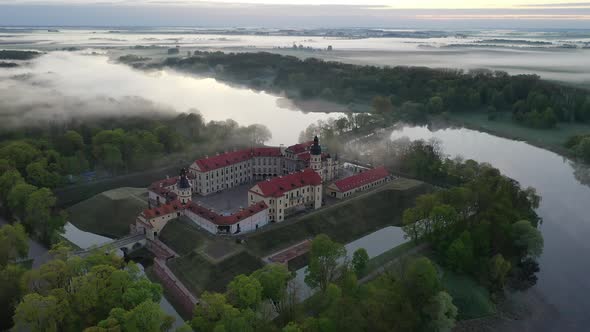Foggy Dawn Near the Nesvizh Castle alt