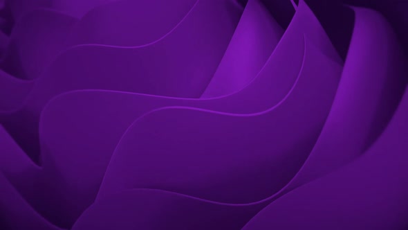 3d Wavy Purple Shapes Background