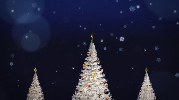 Christmas Tree Snowflakes Falling