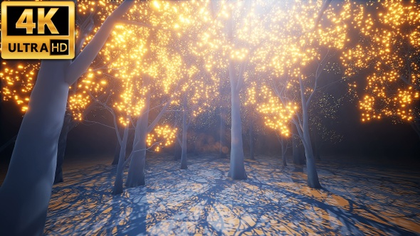 Glow Light Forest 4k