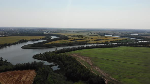 Drone video of the village nature. alt