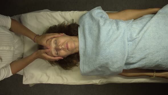 Facial Massage. Flat Lay. alt