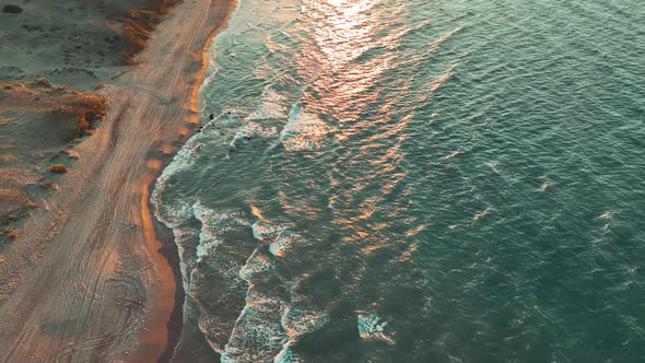 sea ​​sun and sunset beach