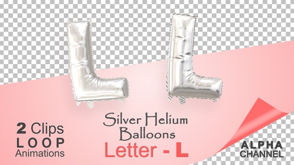 Silver Helium Balloons With Letter – L