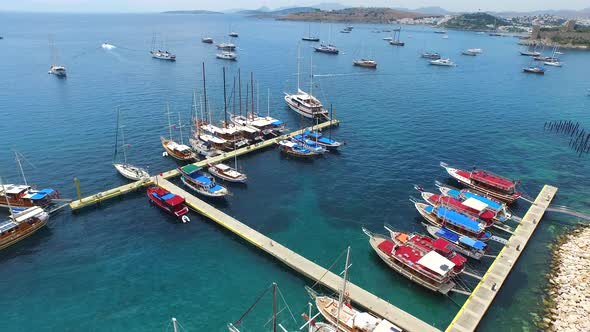 Little Marina in the Tourist Region of Turkey in the Mediterranean Sea alt