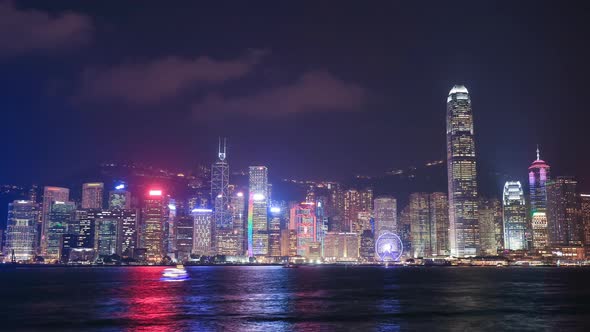 Time-lapse of Hong Kong city, view from Victoria Harbour
