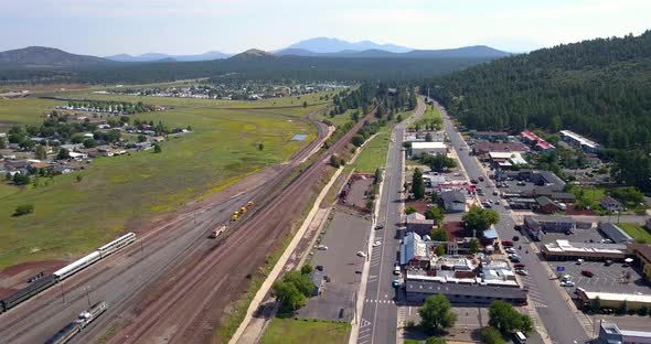 Williams Town Aerial View near Grand Canyon alt