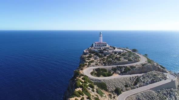 Far Formentor Lighthouse at Mallorca, Spain