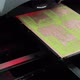 Circuit Boards Microchips are Exposing to a Red Laser in Automatic Equipment - VideoHive Item for Sale