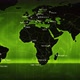 World map showing well known cities and times zones with connections. Green. Loopable. - VideoHive Item for Sale