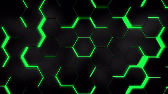 Green Hexagons Background alt