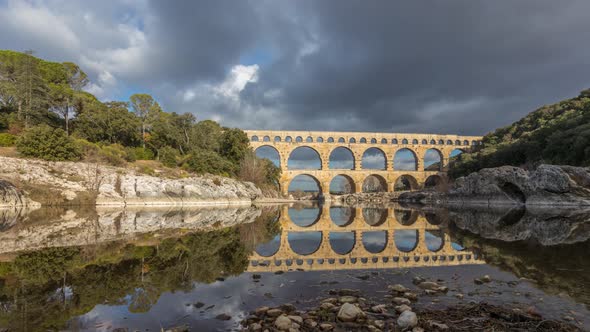 Pont du Gard - Ancient Roman Aqueduct in Southern France