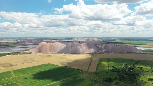 Mountains of Products for the Production of Potash Salt and Artificial Reservoirs alt