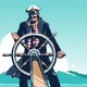 Sea Captain At The Helm - VideoHive Item for Sale