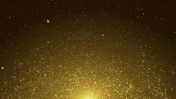 Golden particles streaks flow is a spectacular motion.  luxury golden particle stripes falling. alt