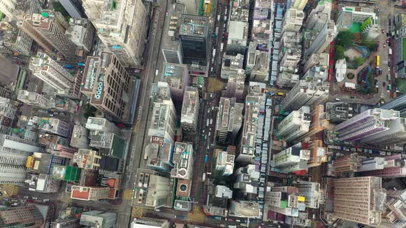 Top down view of Hong Kong city alt