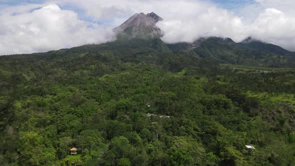 Scenic view in Merapi Mountain, one of popular destination in Yogyakarta, Indonesia. alt