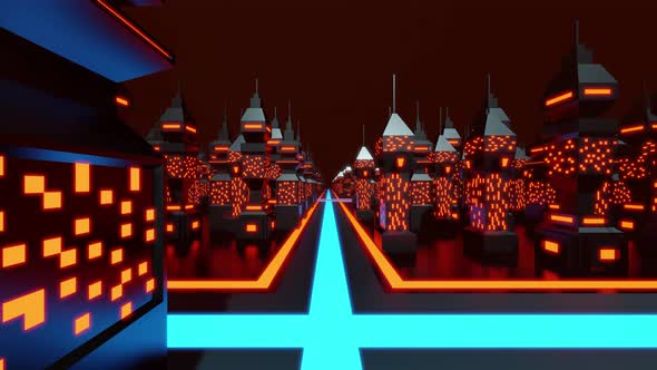 Retro Computer game Space city