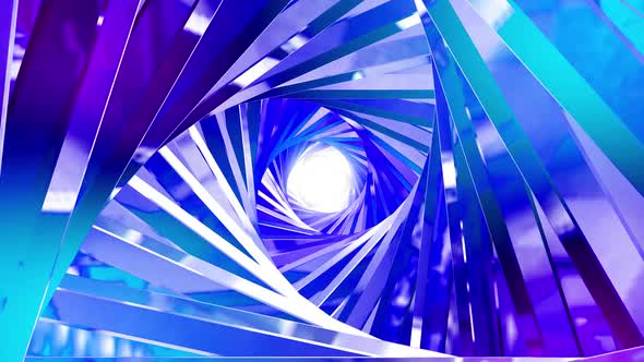 Abstract Neon blue stripes Triangle Vj Loop Tunnel background alt