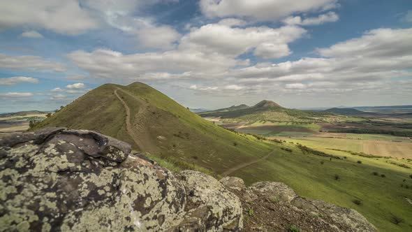 Mountain in the Czech Republic (Central Bohemian Uplands). Landscape of the Czech republic alt