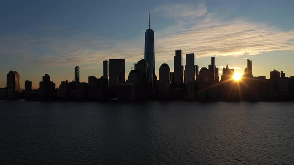 Lower Manhattan New York City at Sunrise alt