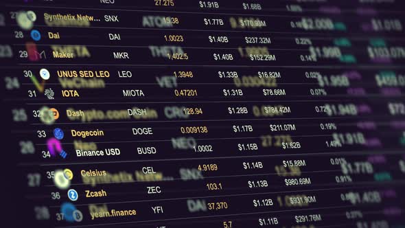 Conceptual Cryptocurrencies Prices List on the Marketplace alt