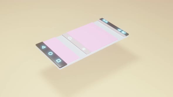 Animation of the phone screen with scrolling through messages. alt