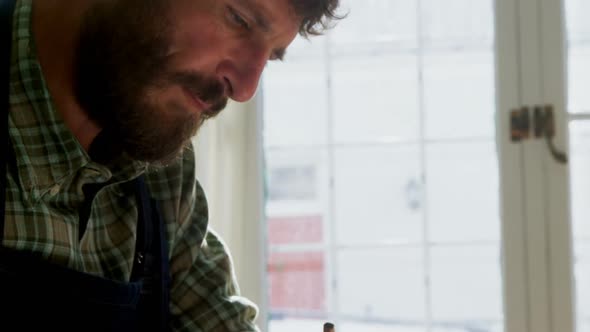 Craftsman drawing a sculpture design 4k alt