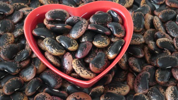 Healthy food. The large color beans.