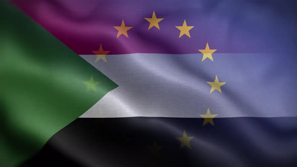 EU Sudan Flag Loop Background 4K