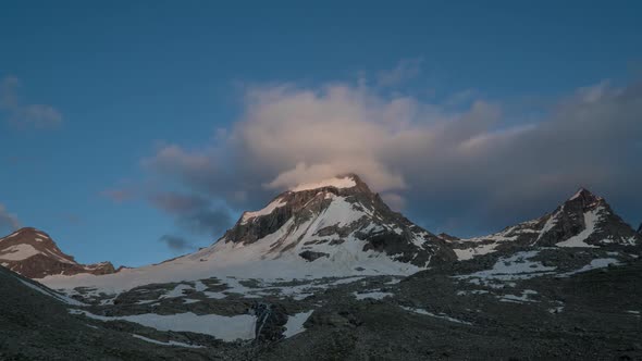 Clouds Move Overthe Italian Alps. alt