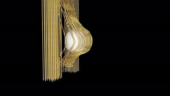 3d Minimal Motion Trendy Gold Color Digital Design Concept Art Minimalistic Cover Footage alt