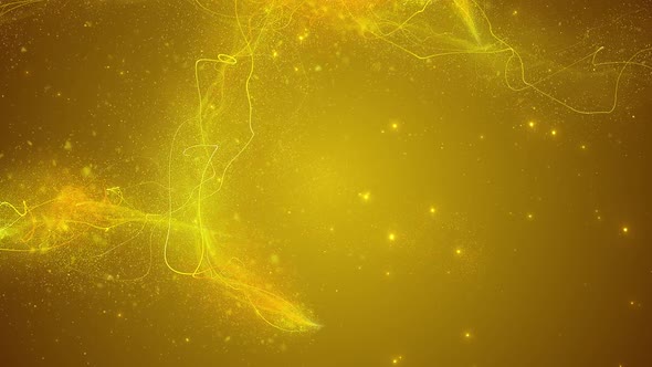 Golden Dynamic Particles & Strings Abstract Background
