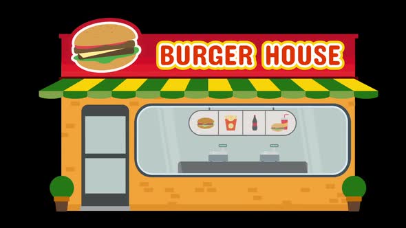 Fast Food Burger House Interior alt