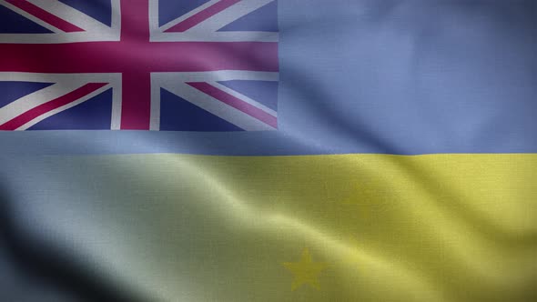 Ukraine Tuvalu Flag Loop Background 4K