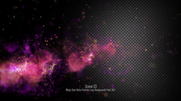 Magic Dust Alpha Particles Loop Backgrounds Pack 3in1 Part02