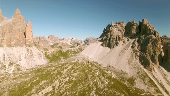 Dolomites, Italian Alps, aerial view