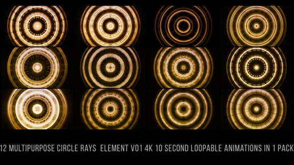 Multipurpose Circle Rays Element Orange V01