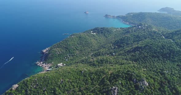Hill Seaside Landscape Ocean Water Aerial View