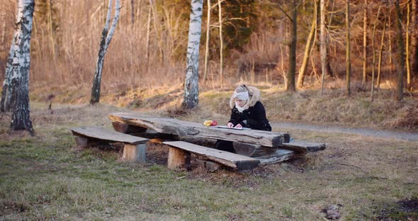 Female Tourist Studying Map on a Trip alt