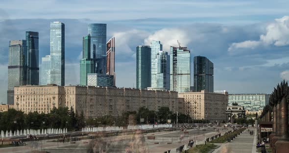 Victory park and Poklonnaya Hill, Moscow, Russia alt
