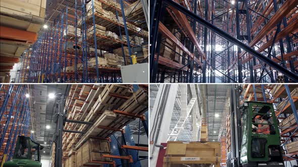 Collage of Warehouse and Storage Very Good Managing Stock Ready for Ship to Another Country alt