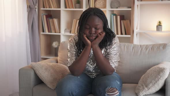 Boring Weekend Home Loneliness Sad Woman on Couch alt