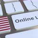Online Loan Text and Flag of Malaysia on the Keyboard - VideoHive Item for Sale