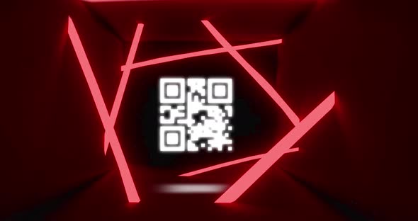 Flickering white QR code  alt