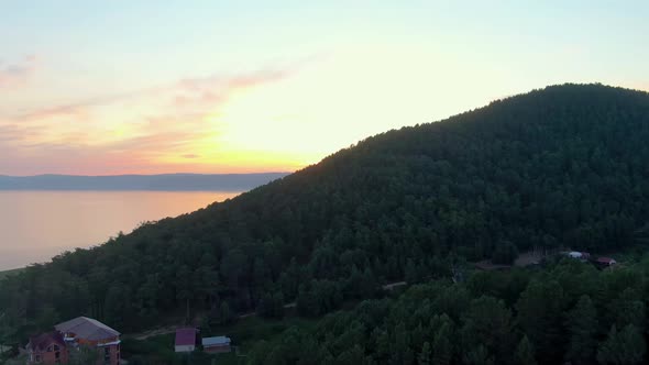 Flight Over the Forest on the Shore of the Lake alt