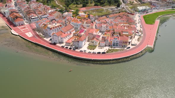 Flight Over Embankment of the Old City Seixal