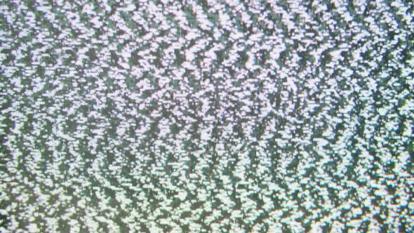 Closeup of Old Retro Television Screen alt