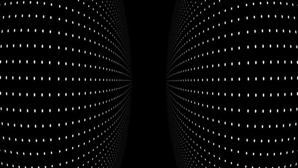Black and White Dot Motion Background