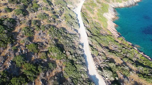 Aerial View of Kalydon Island, Crete, Greece